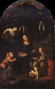 Leonardo  Da Vinci Virgin of the Rocks oil on canvas